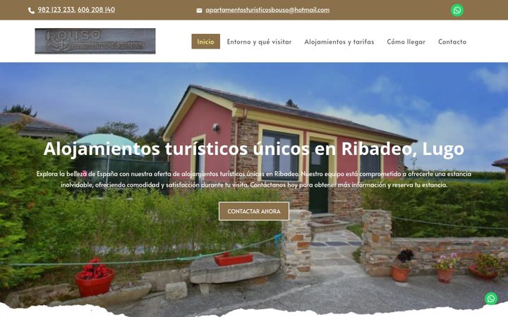Screenshot of apartamentosturisticosbouso.es