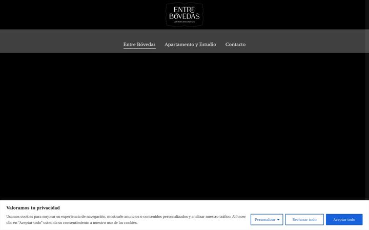 Screenshot of apartamentosturisticosentrebovedas.es