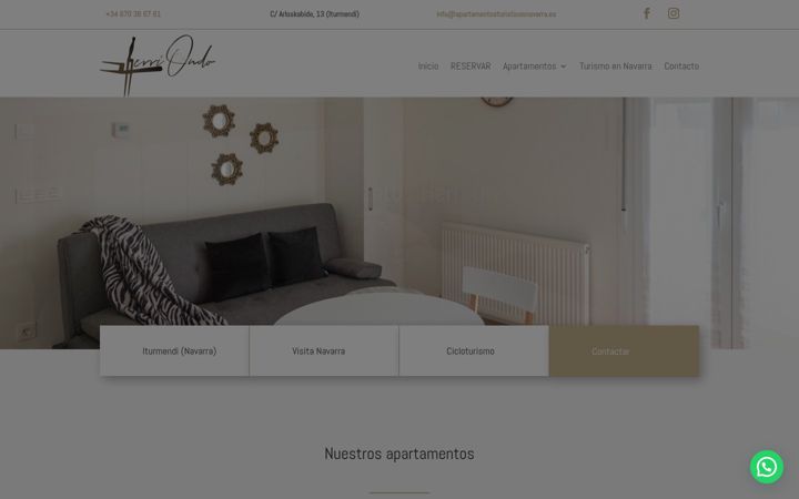 Ekrano kopija apartamentosturisticosnavarra.es