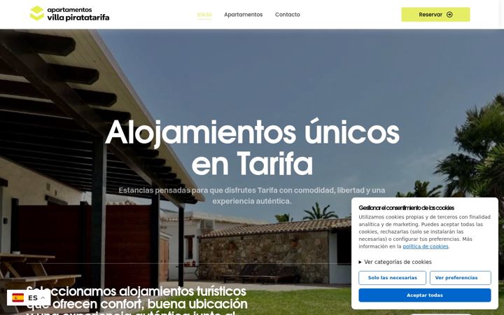 Capture d'écran de apartamentosvillapiratatarifa.com
