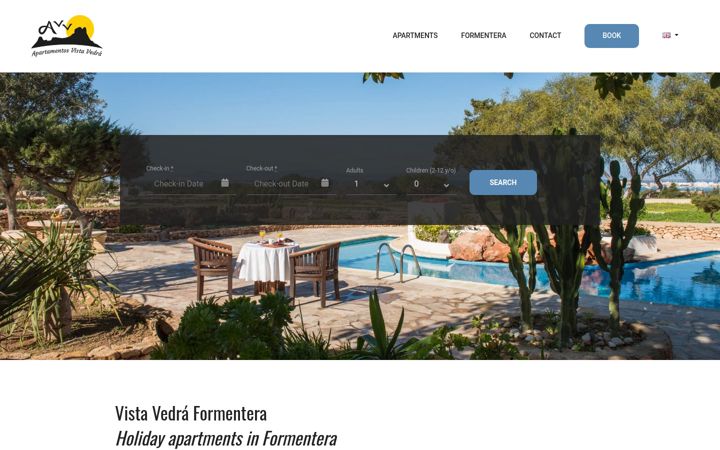 Screenshot of apartamentosvistavedra.com