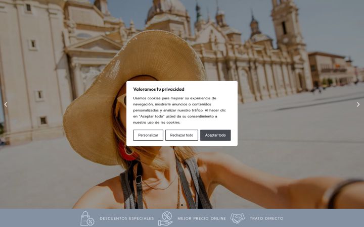 Screenshot of apartamentoszaragozajp.com