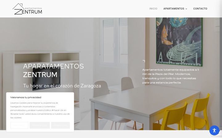 Screenshot of apartamentoszentrum.es