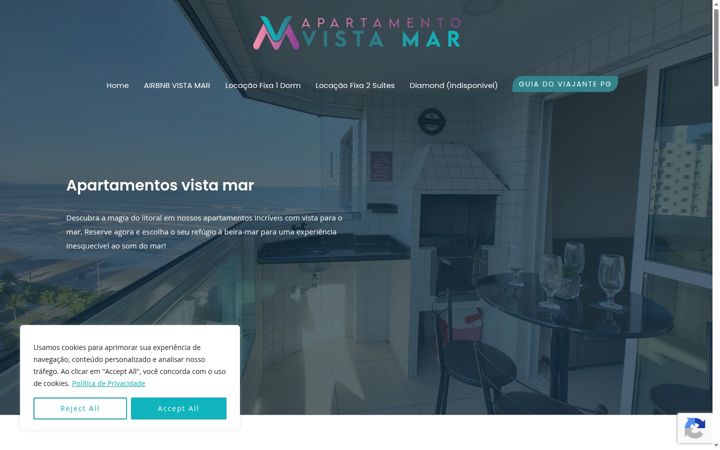 Screenshot of apartamentovistamar.com