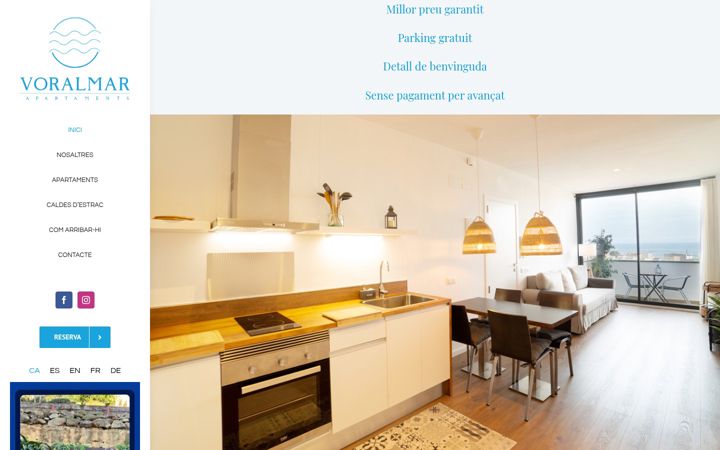 Screenshot of apartamentsvoralmar.cat
