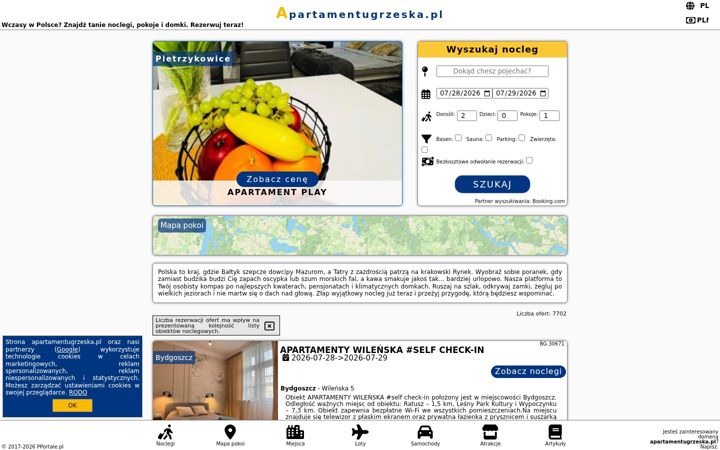 Screenshot of apartamentugrzeska.pl