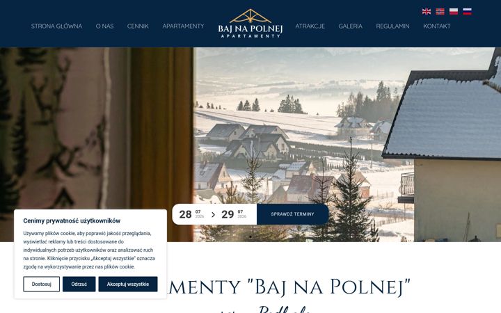 Zrzut ekranu apartamenty-baj.pl