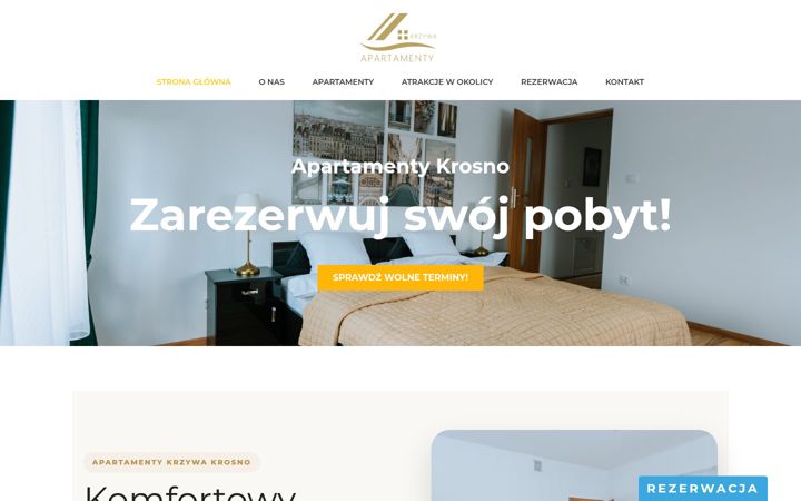 Zrzut ekranu apartamenty-krosno.pl