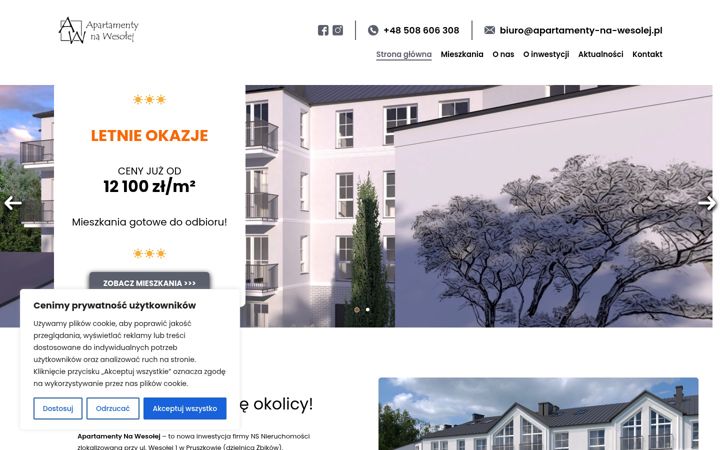 Zrzut ekranu apartamenty-na-wesolej.pl