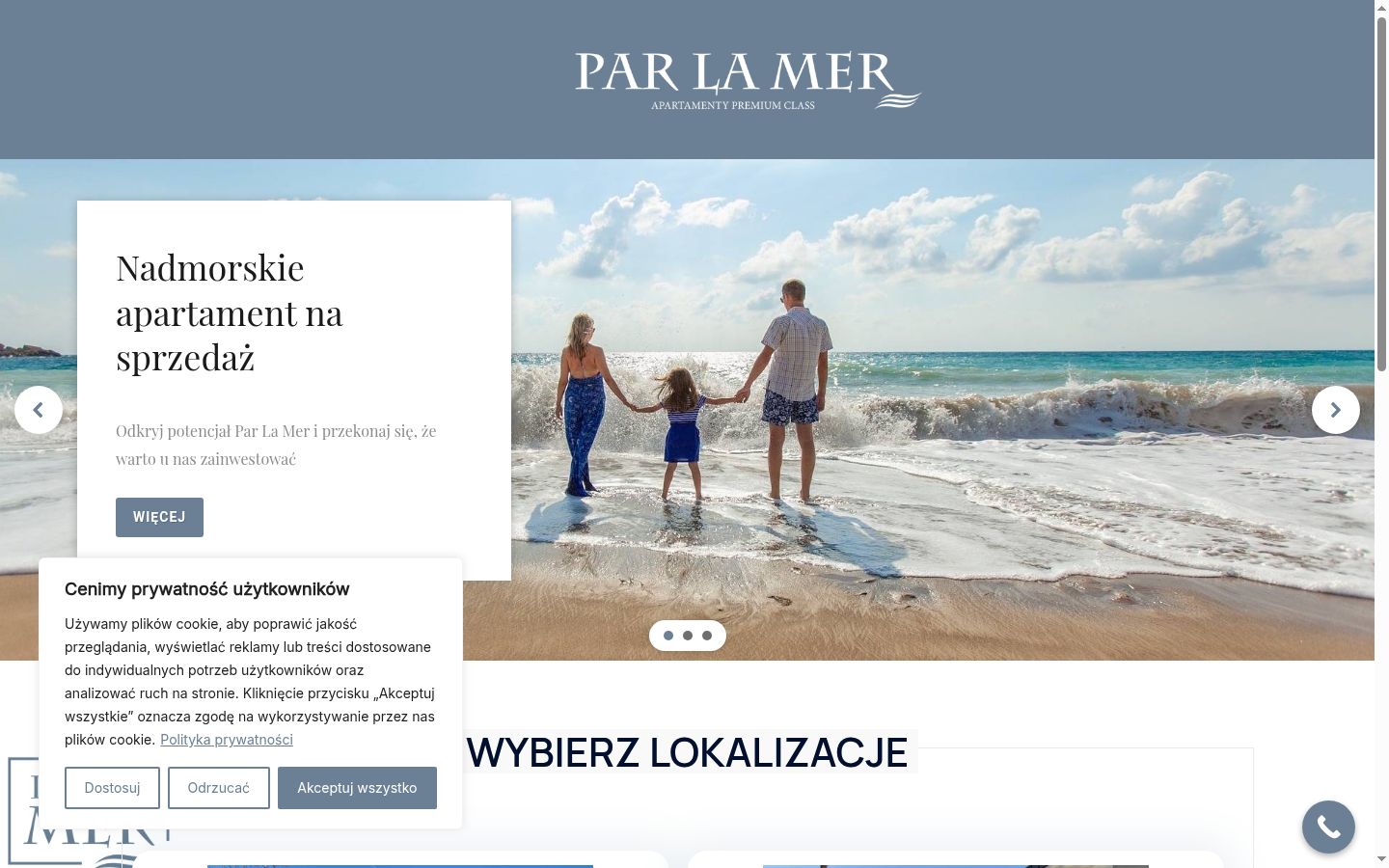 Captura de pantalla del banner de consentimiento mostrado antes de cualquier interacción