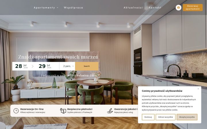 Captura de ecrã de apartamenty-polanica-zdroj.pl