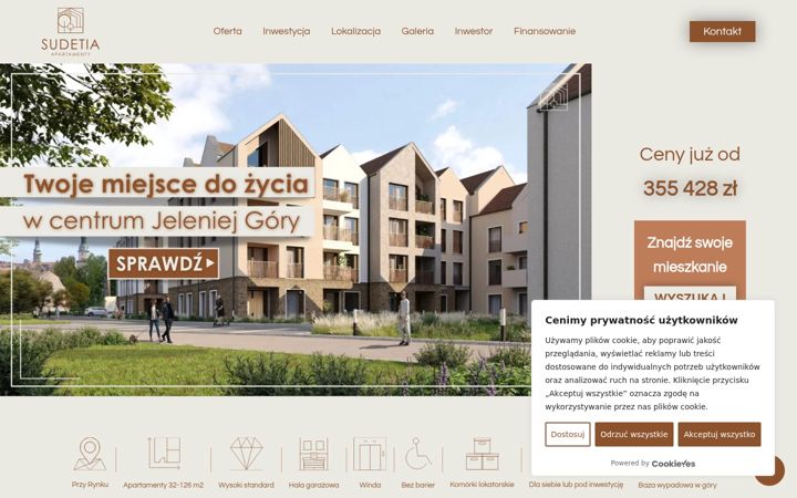 Zrzut ekranu apartamenty-sudetia.pl