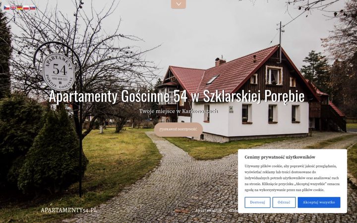 Zrzut ekranu apartamenty54.pl