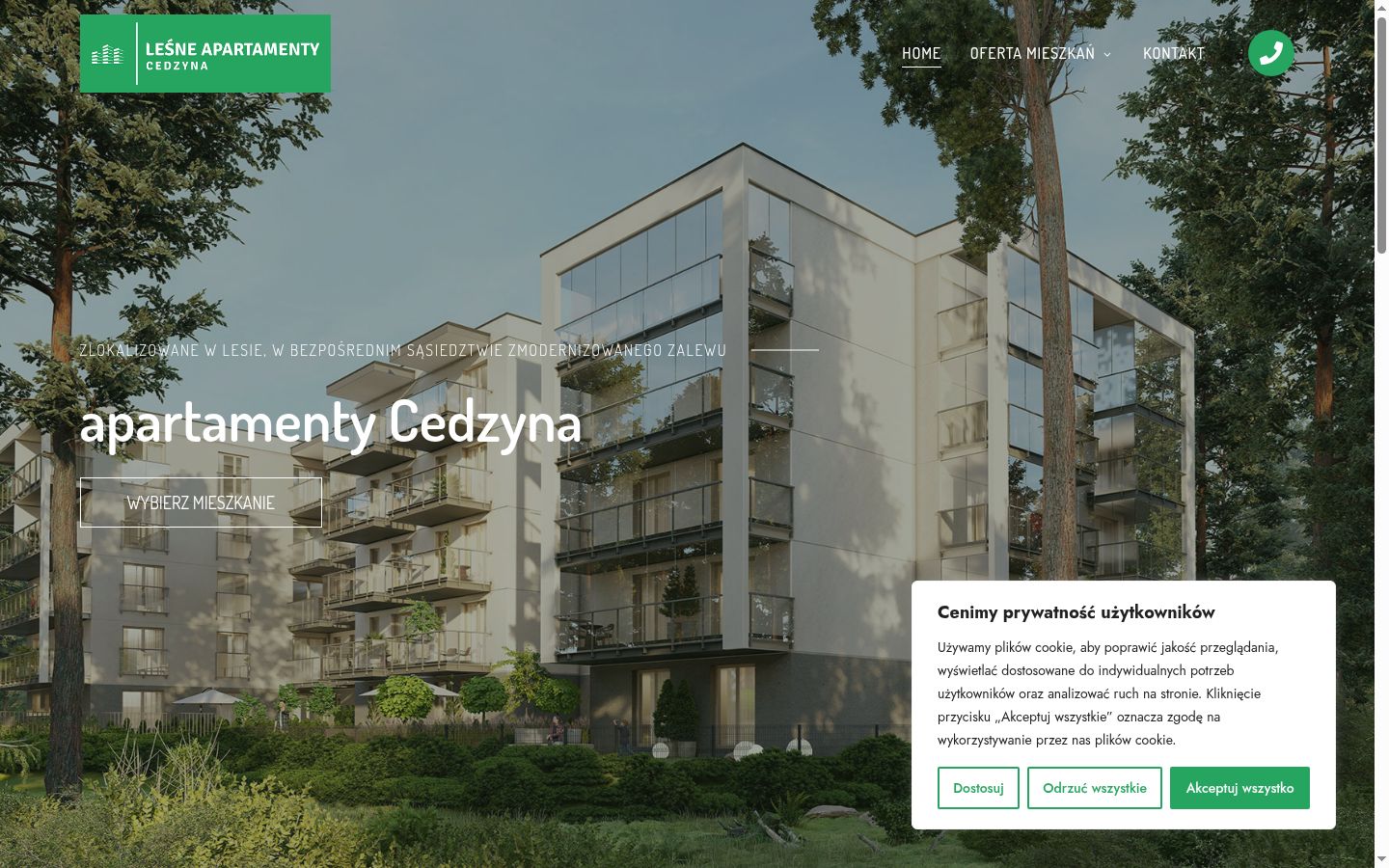 Zrzut ekranu banera zgody wyświetlanego przed jakąkolwiek interakcją