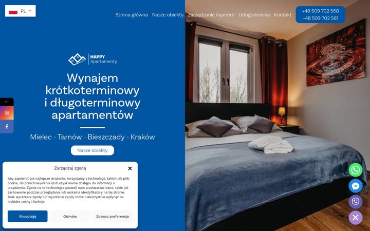Ekrano kopija apartamentyhappy.pl