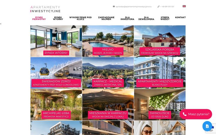 Zrzut ekranu apartamentyinwestycyjne.eu