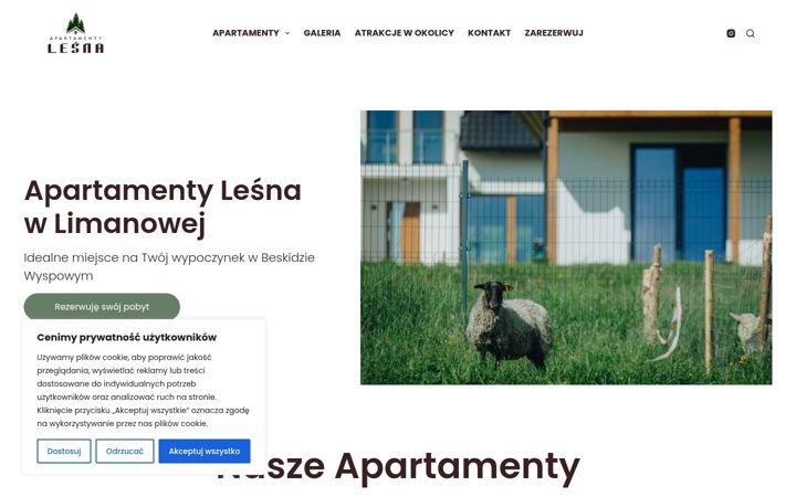 Ekrano kopija apartamentylesna.pl