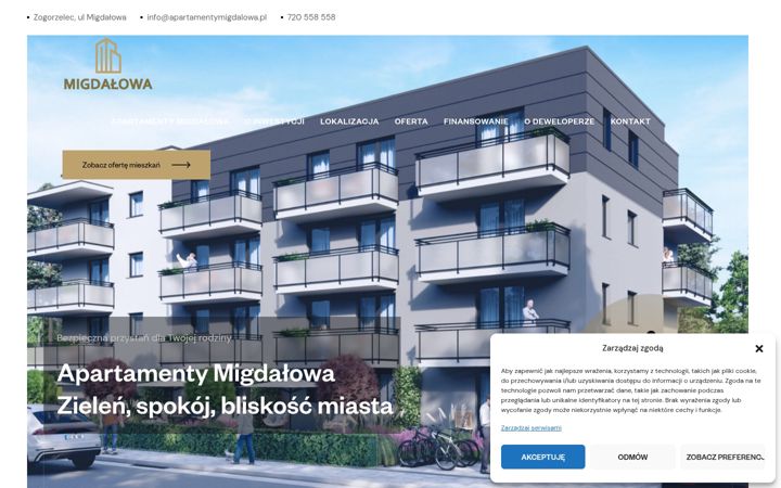 Screenshot ta' apartamentymigdalowa.pl