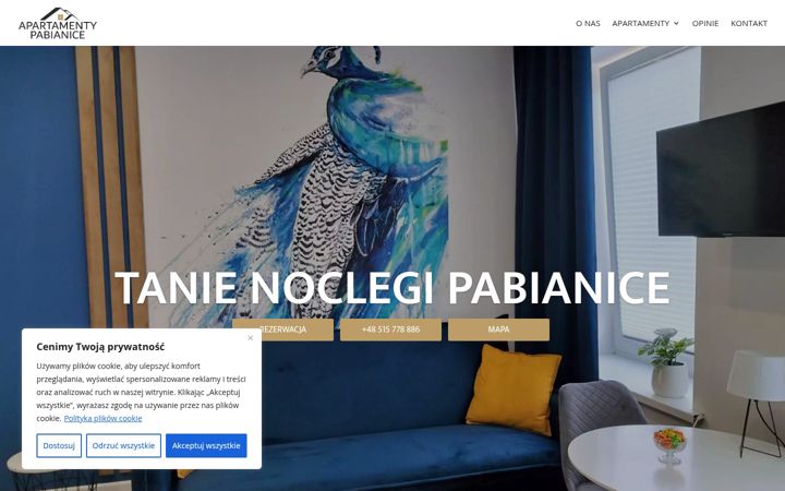 Ekrano kopija apartamentynachwile.pl