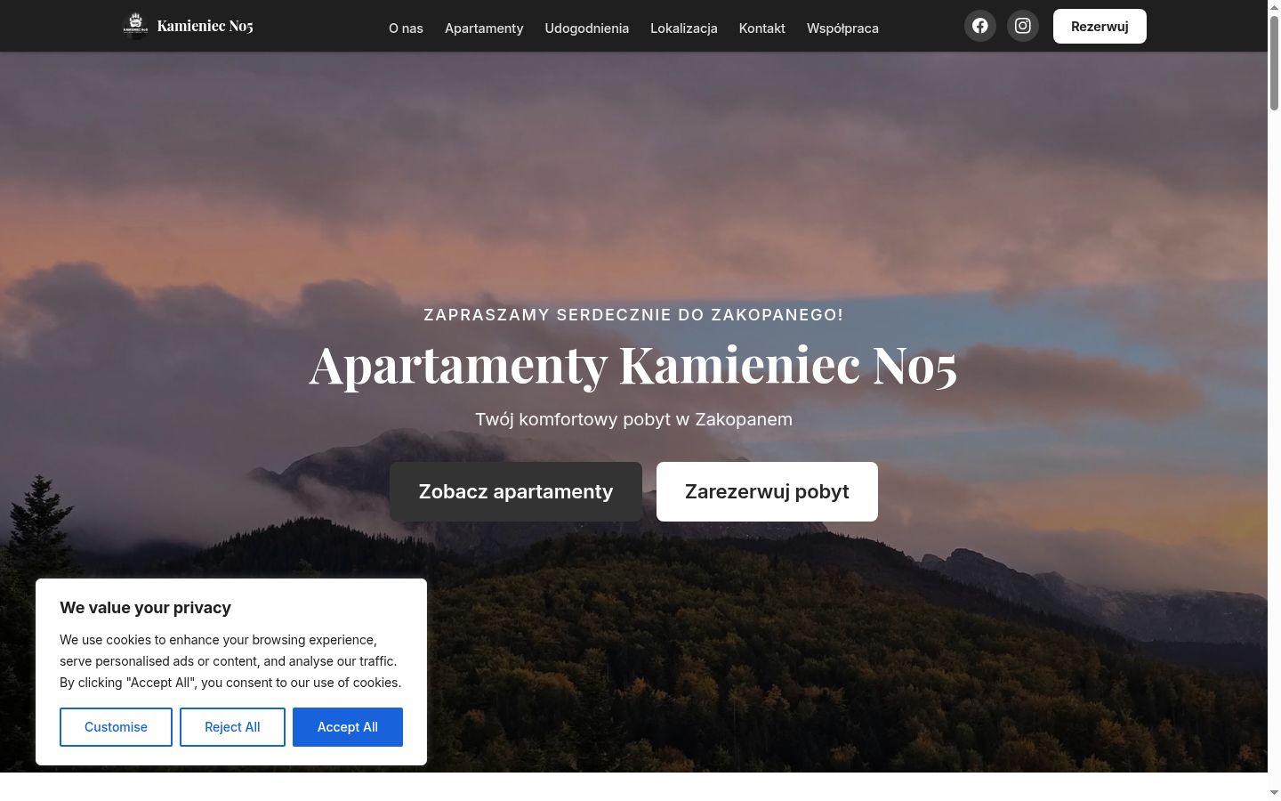 Screenshot tal-banner tal-kunsens muri qabel kwalunkwe interazzjoni