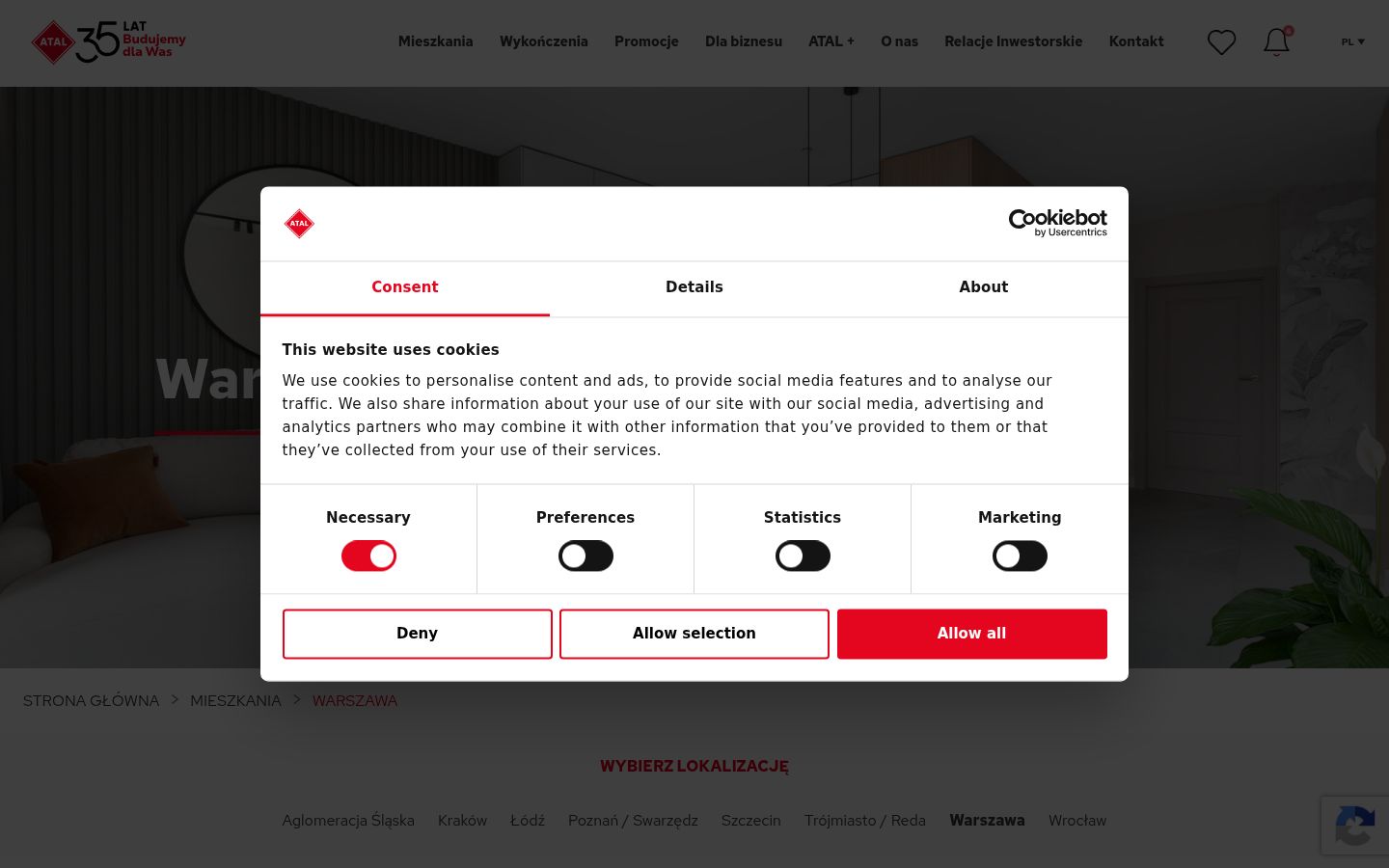 Sutikimo reklamjuostės, rodytos prieš bet kokią sąveiką, ekrano kopija