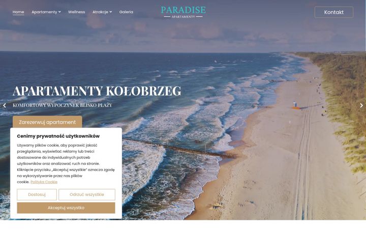 Zrzut ekranu apartamentyparadise.pl