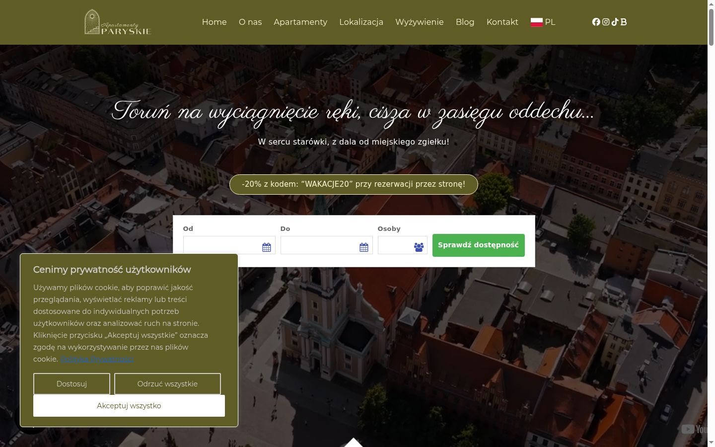 Screenshot tal-banner tal-kunsens muri qabel kwalunkwe interazzjoni