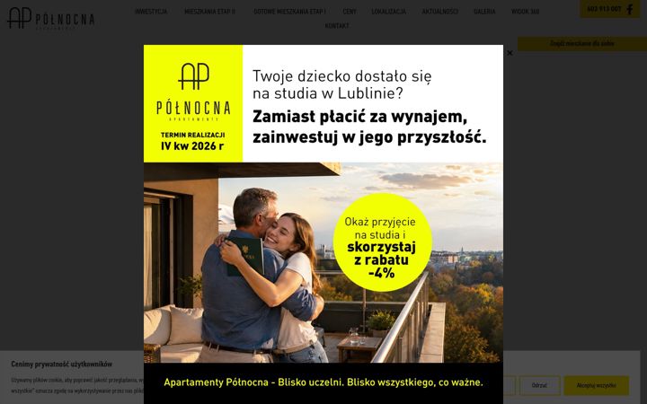 Screenshot ta' apartamentypolnocna.pl