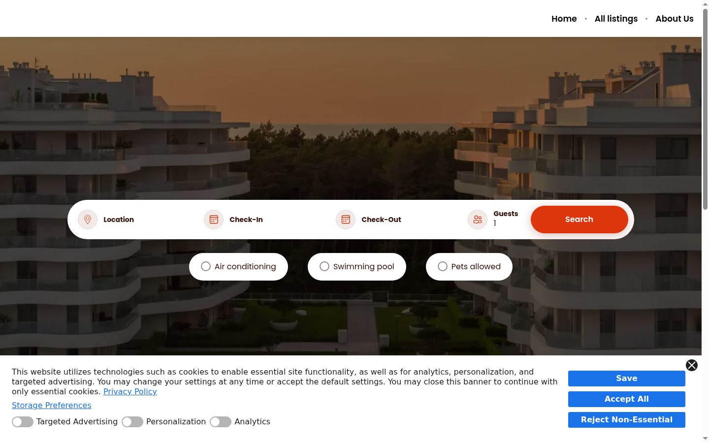 Screenshot του banner συγκατάθεσης που εμφανίστηκε πριν από οποιαδήποτε αλληλεπίδραση
