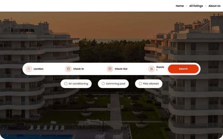 Zrzut ekranu apartamentyrogowopearl.pl