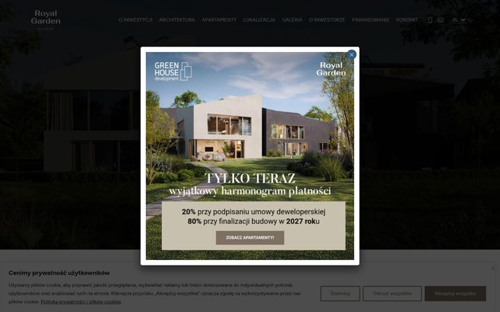 Screenshot ta' apartamentyroyalgarden.pl