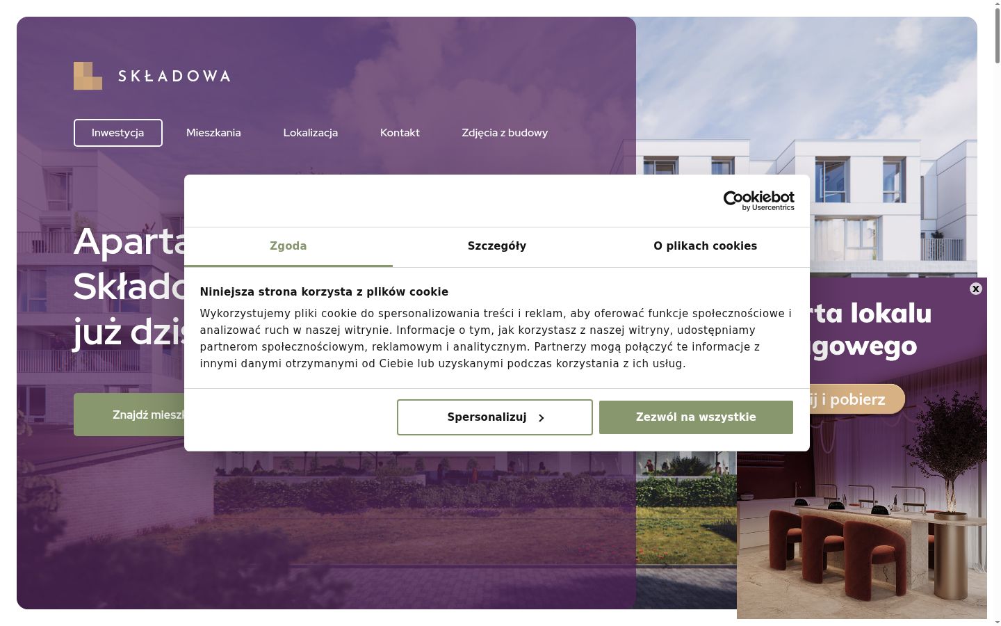 Screenshot tal-banner tal-kunsens muri qabel kwalunkwe interazzjoni