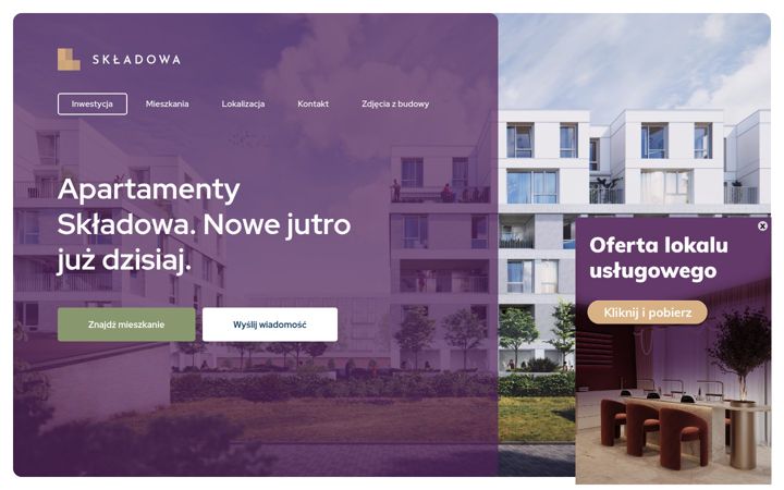 Screenshot ta' apartamentyskladowa.pl