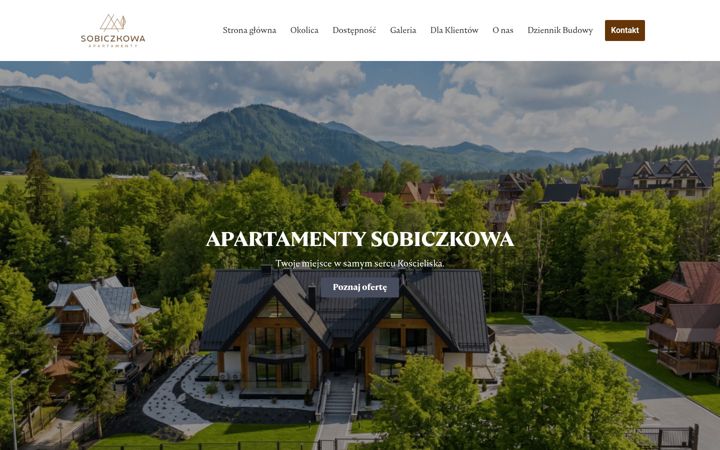 Екранна снимка на apartamentysobiczkowa.pl