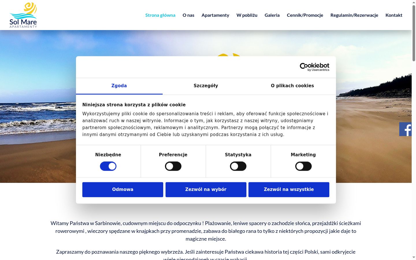 Captură de ecran a bannerului de consimțământ afișat înainte de orice interacțiune