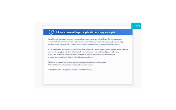Captură de ecran a apartamentyspazakopane.pl