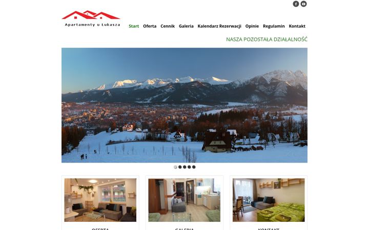 Zrzut ekranu apartamentyulukasza.pl