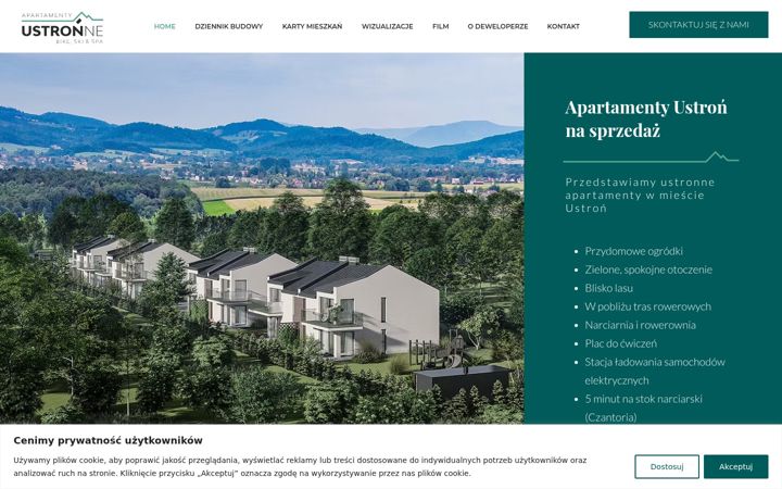 Screenshot of apartamentyustronne.pl