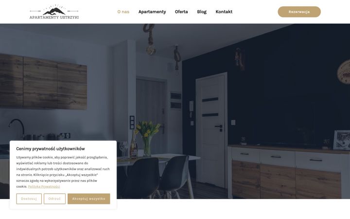 Screenshot of apartamentyustrzyki.pl