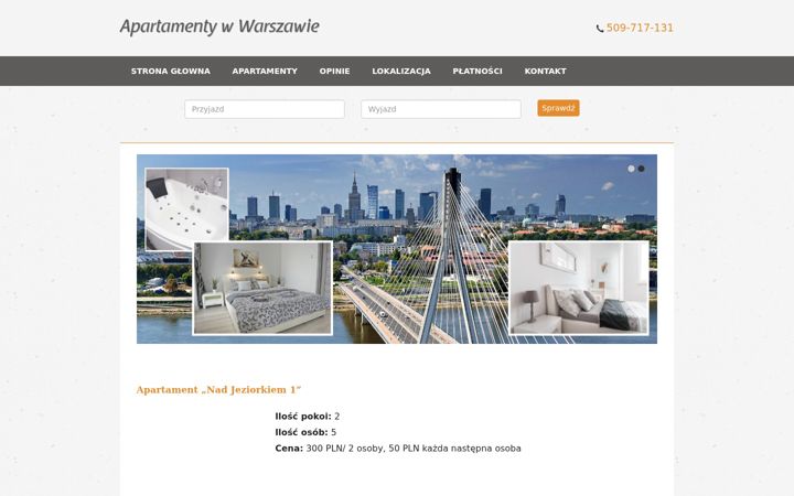 Screenshot of apartamentywarszawa24.pl