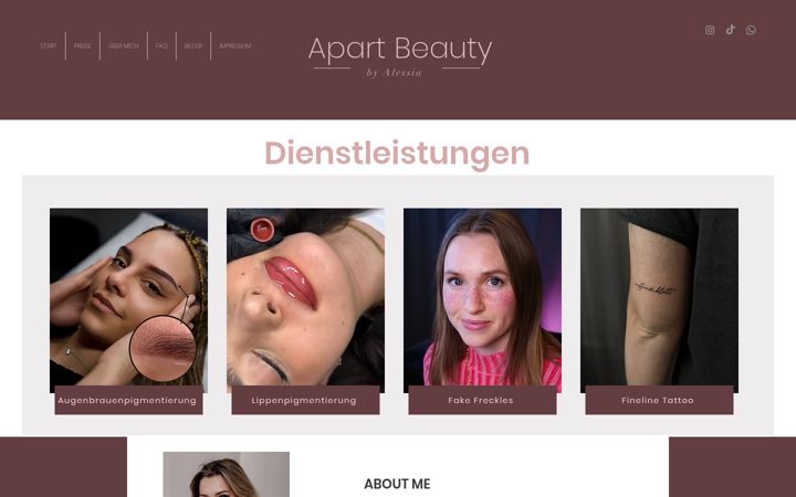 Screenshot of apartbyalessia.com