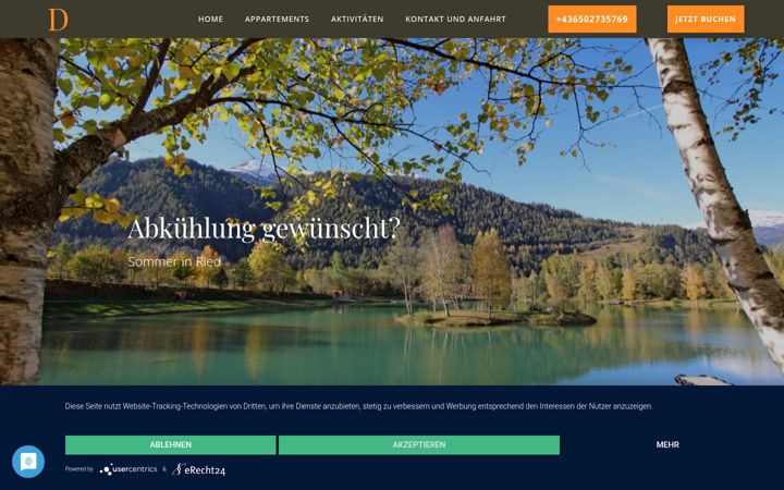 Zrzut ekranu apartdominika.at