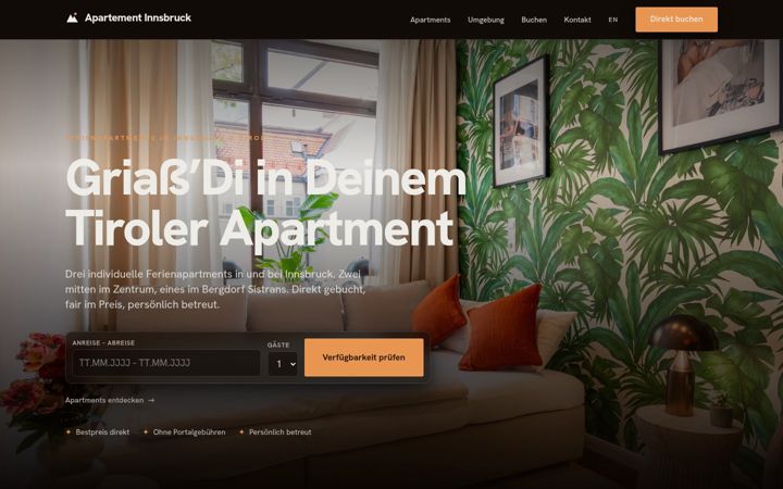 Screenshot of apartement-innsbruck.at