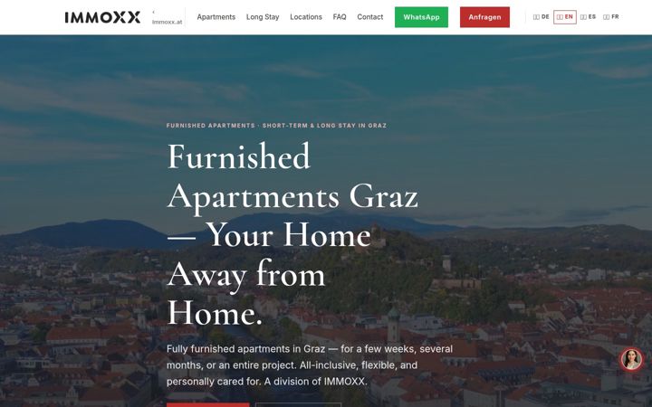 Screenshot of apartements-ambiente.at