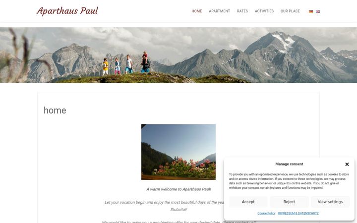 Zrzut ekranu aparthaus-paul.at