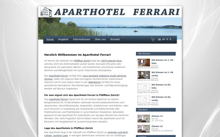 Zrzut ekranu aparthotel-ferrari.ch