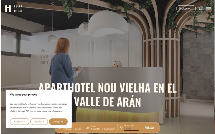 Snimka zaslona za aparthotel-nouvielha.com