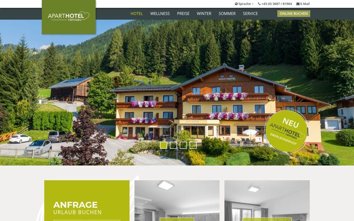 Snímek obrazovky aparthotel-ramsau.at