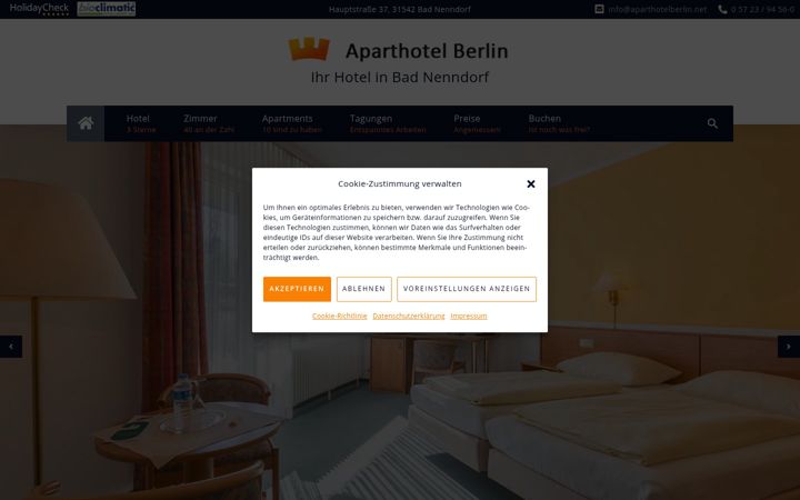Zrzut ekranu aparthotelberlin.net