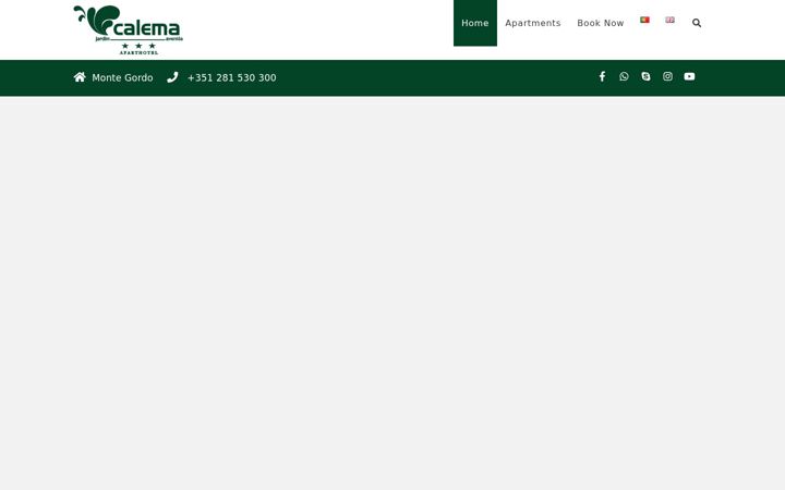 Snímek obrazovky aparthotelcalema.com